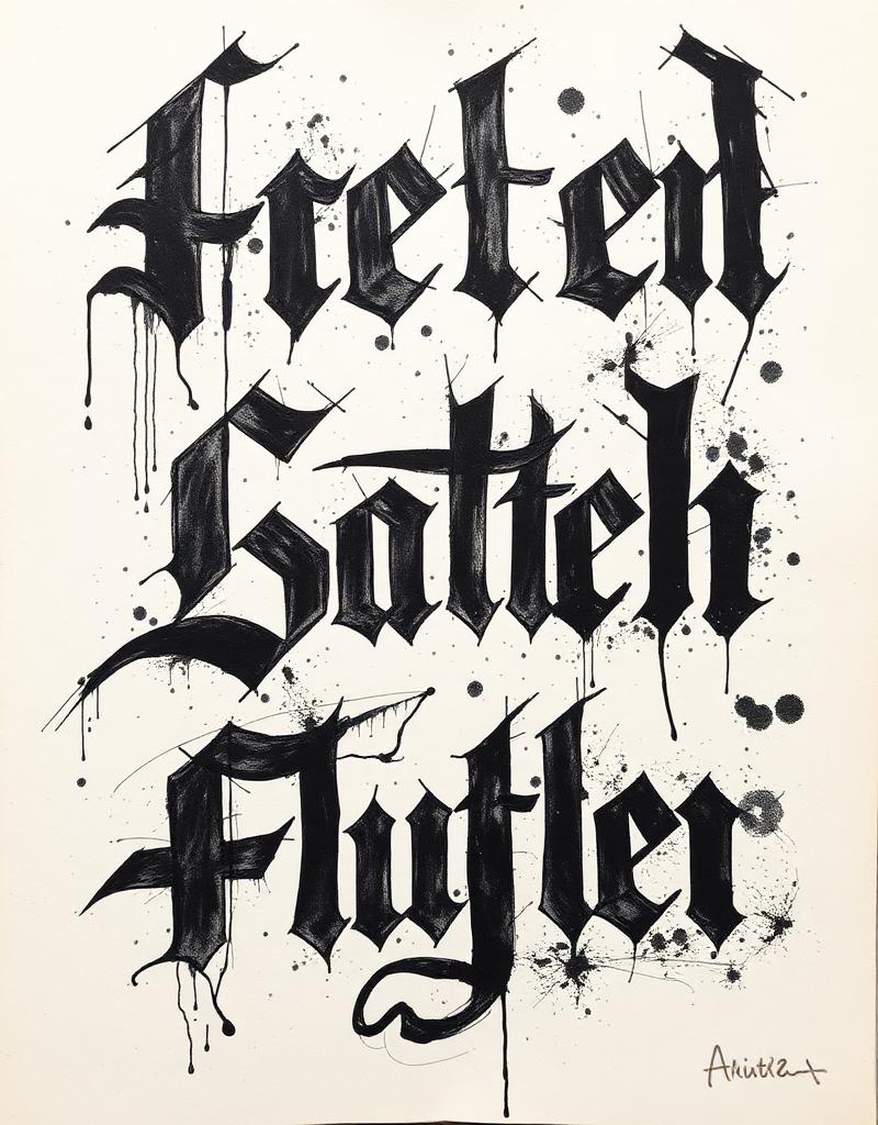 Studio calligrafia gotica