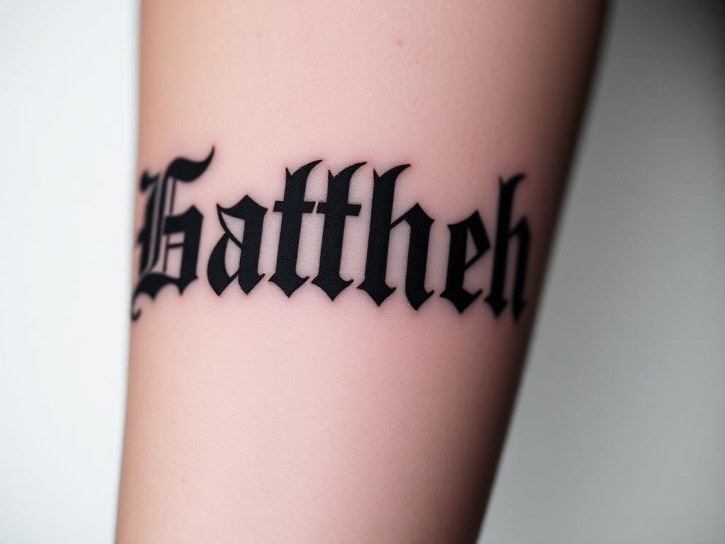 Esempio di tatuaggio Lettering